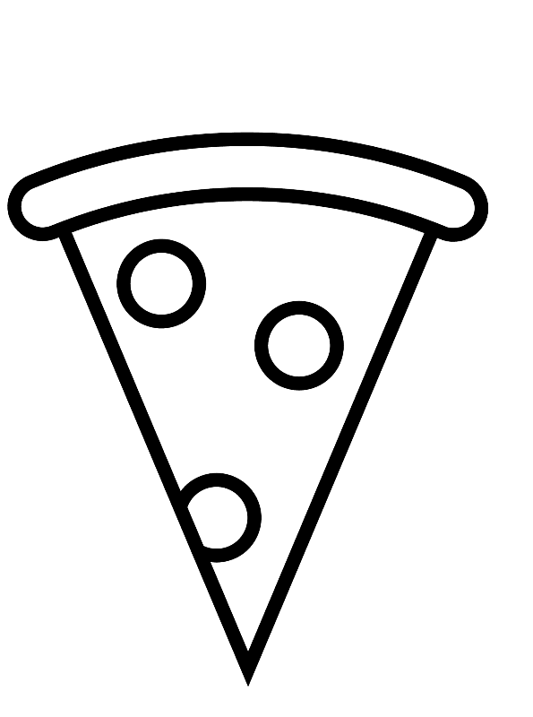 Kids-n-fun.com | Coloring page Shapes of Food Pizza slice
